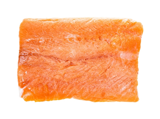 Photo frozen fillet of atlantic salmon isolated on white