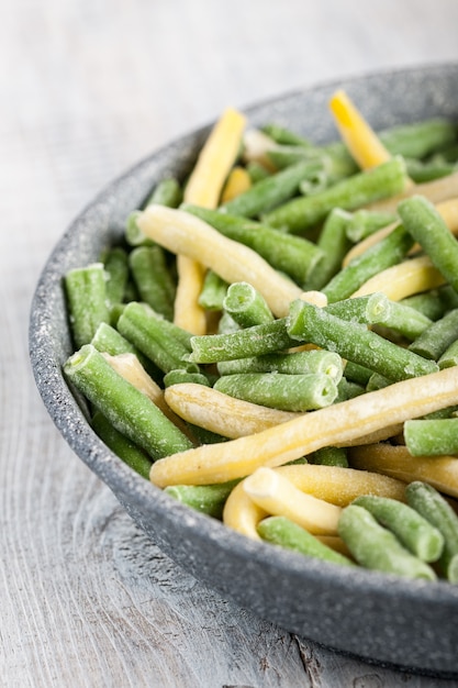 Foto fagiolini surgelati in padella