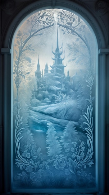 Frozen Castle Backgrounds Scene HD wallpaper