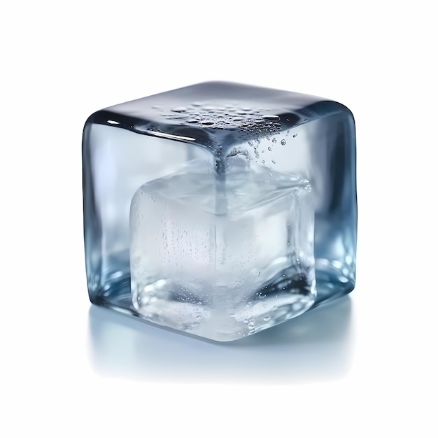 Фото Очаровательная художественная работа frozen geometry, демонстрирующая множество форм ледяных кубов