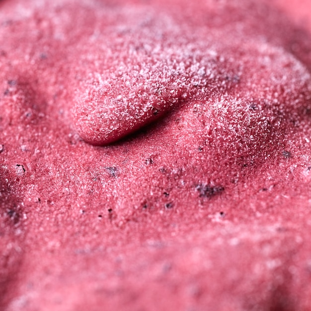 Frozen healthy fruit ice cream. Macro photo food background as a layout for your ideas.