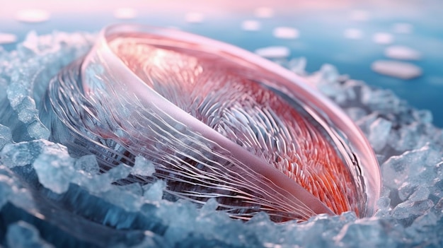 Фото Замороженный лед с поцарапанным трещиным фоном