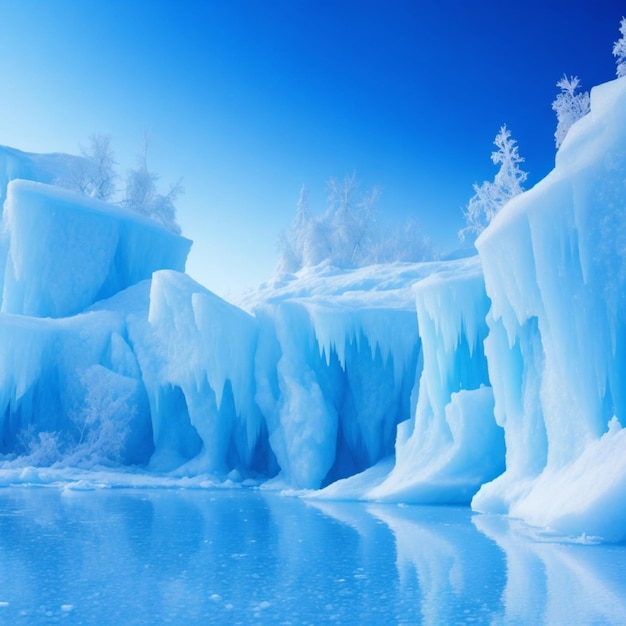 frozen lake background