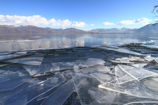 Frozen lake