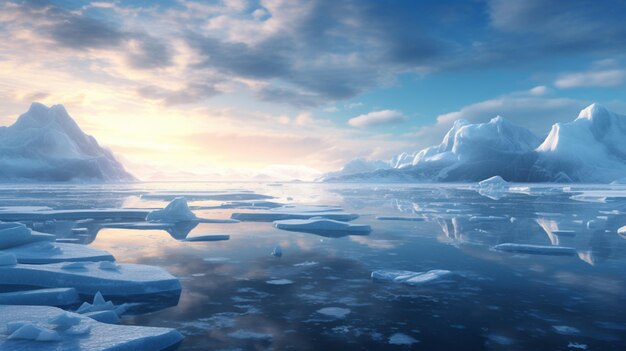 Foto sfondi naturali dell'oceano ghiacciato