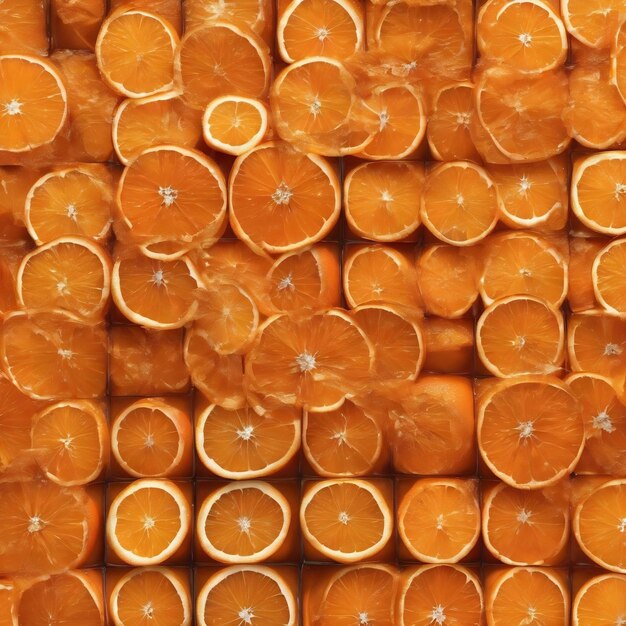 Frozen orange squared background