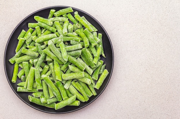 Frozen organic green beans.