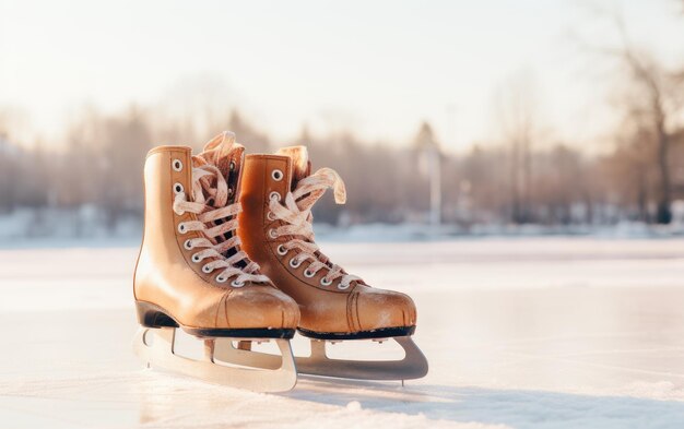 Frozen Pond Skating