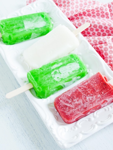 Frozen pop on a stick.