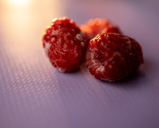 Photo frozen raspberries