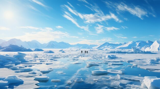 Frozen Serenade The Enchanting Ballet of Snowflakes on Baikal Lake's Crystal Blue Ice