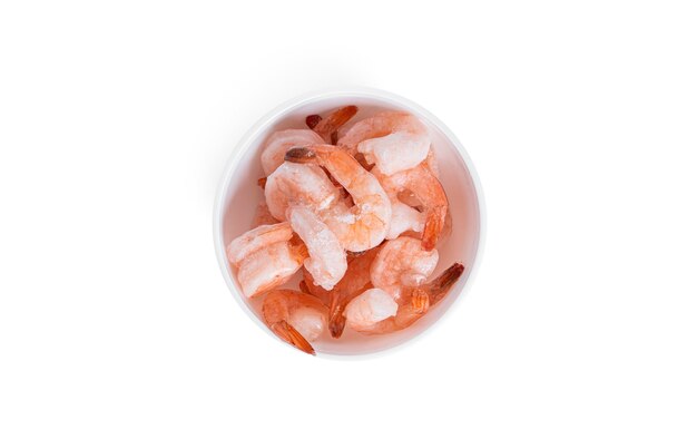 Frozen shrimp isolated