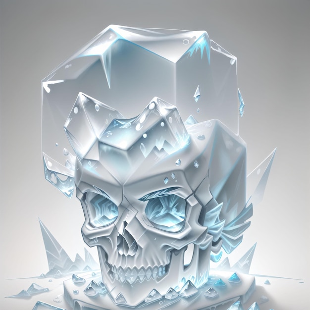 Photo frozen skull