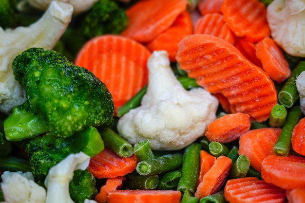 Frozen vegetables, stock up on winter food.