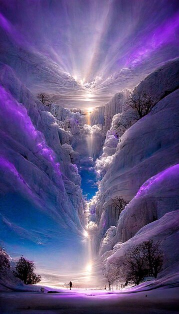 A frozen waterfall in the ice cave