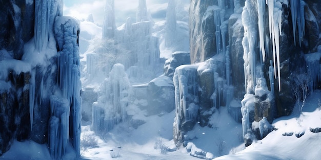氷の デジタル 雪の背景 スノーフラーク 自然の氷の優雅さ ピクセルアート 凍った美しさの魅力的なシーン 雪の中のエーテルな静けさ