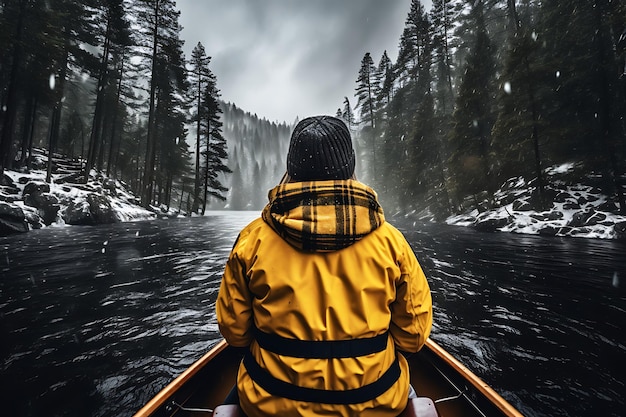 Frozen Waterways Canoeing on Ice