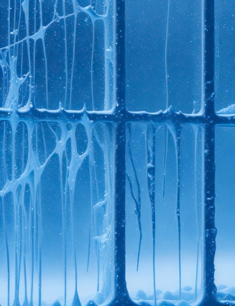 Photo frozen window background