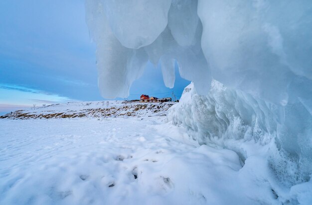 Foto mondo congelato ii lago baikal-siberia