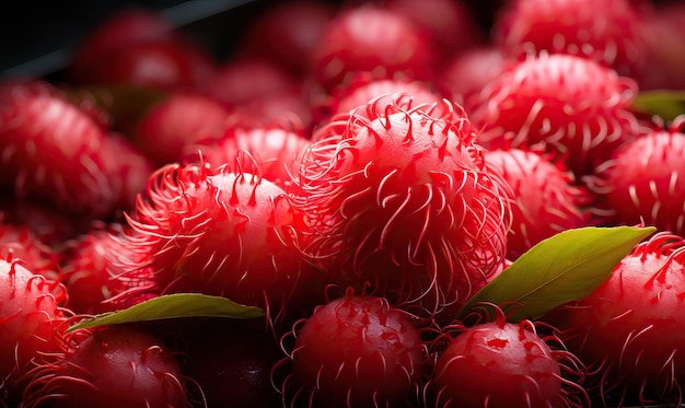 Fruit achtergrond exotisch zoet lekker fruit ranbutan Selectieve soft focus