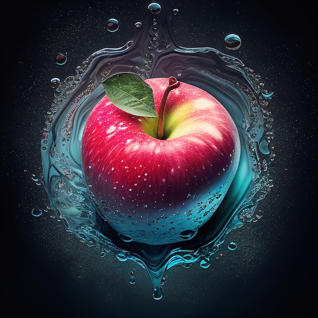 Fruit apple generated by AI artificial intelligence