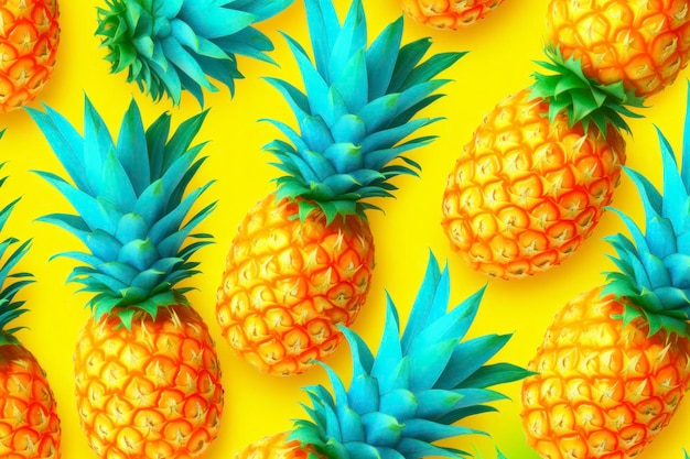 Fruit background pineapple