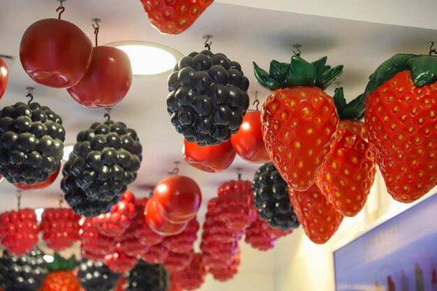 A fruit background strawberries