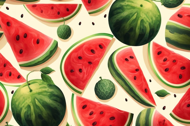 Premium AI Image | Fruit background watermelon