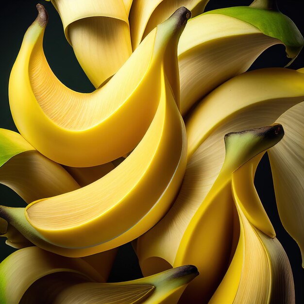 Photo fruit banana generated by ai artificial intelligence