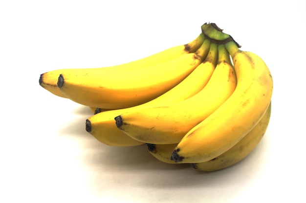 Fruit banana white background photo