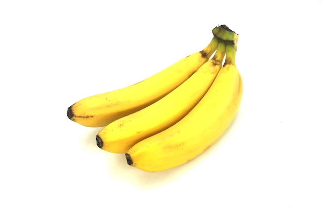 Fruit banana white background photo