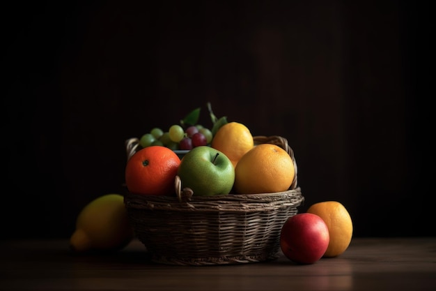 Fruit basket organic Generate Ai