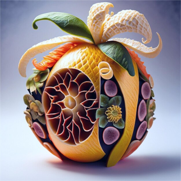 Photo fruit carving fruit