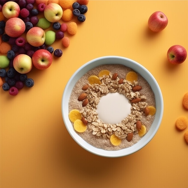 Fruit Cereal Template Food Background Landscape