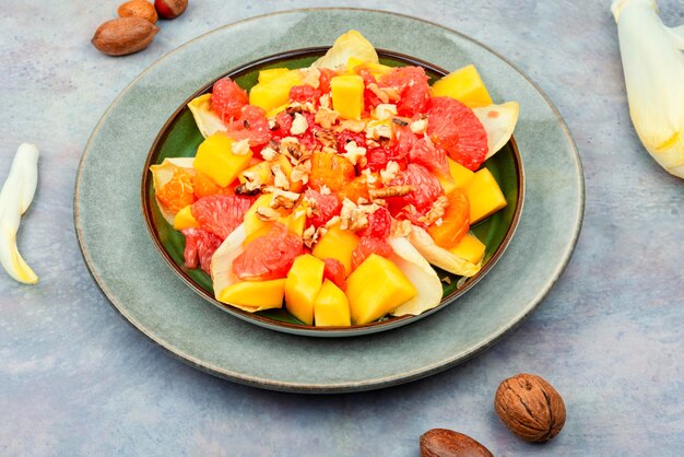 Fruit and chicory salad