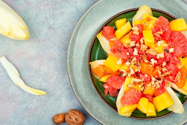 Fruit and chicory salad