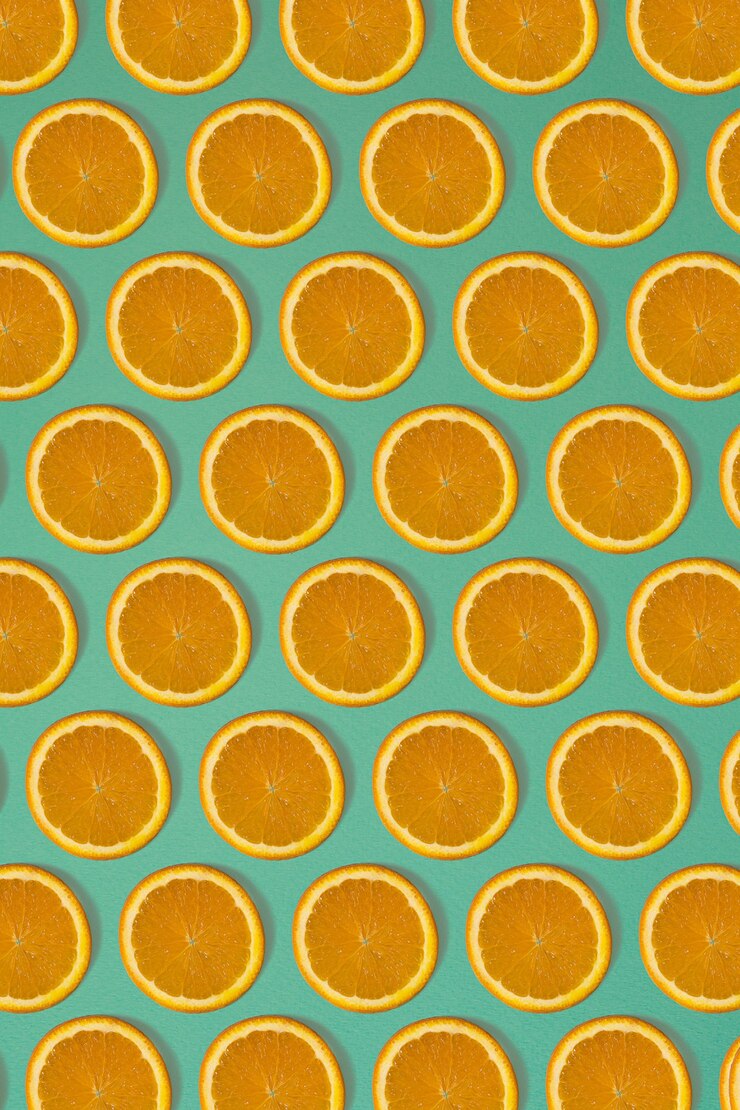 Fruit citrus seamless pattern