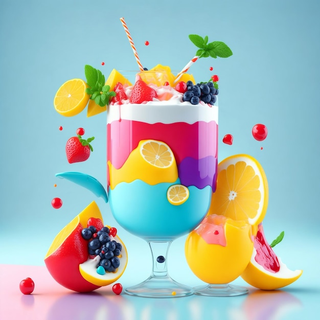 Foto cocktail di frutta