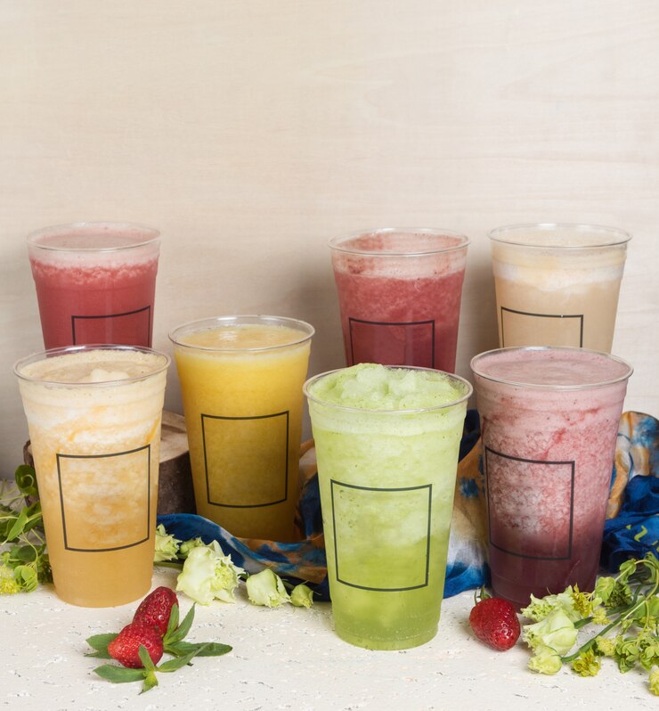 Fruit cocktails on a isolated white