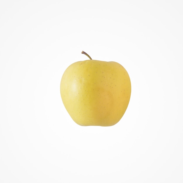 Фото Фруктовый состав. вкусный красочный изолят одного яблока на белом фоне студии.