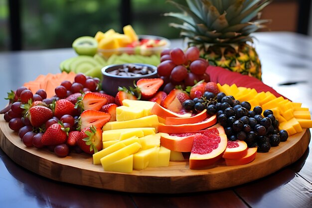 Photo fruit and dessert platter