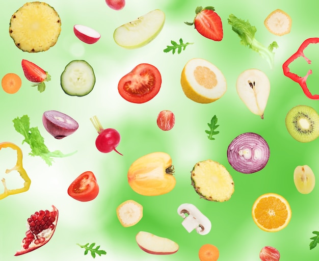 fruit en groenten . Gezonde voeding voor wellness-concept