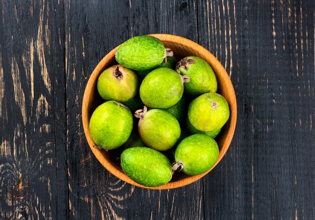 Photo fruit feijoa in bowl