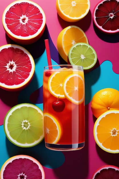 Fruit flavored soft drinks the realistic stunning image