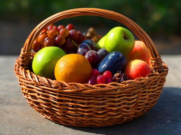 fruit food in basket