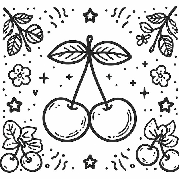 fruit fun simple and cute coloring pages