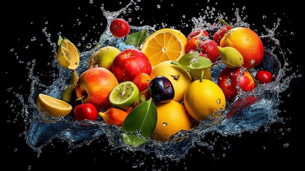 Fruit in een scheutje water