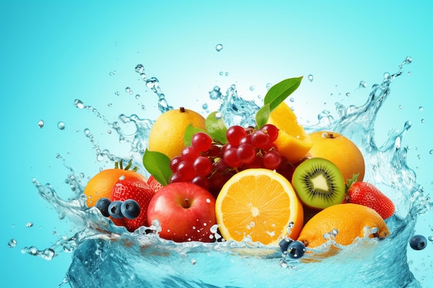 Fruit in een scheutje water