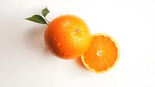 Fruit Isolated Orange on a White Background