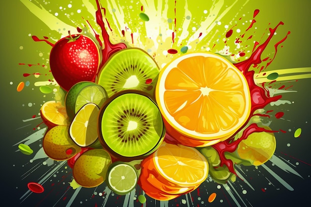 Fruit juice background design